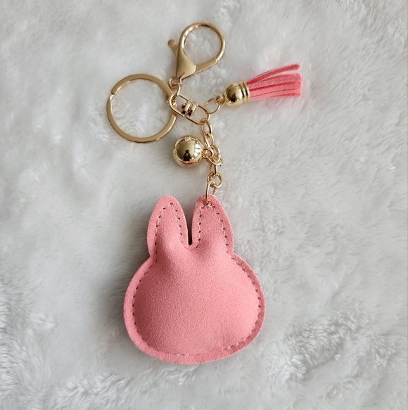 Labubu Pink and Gold Keychain Bag Charm - Picture 2 of 2